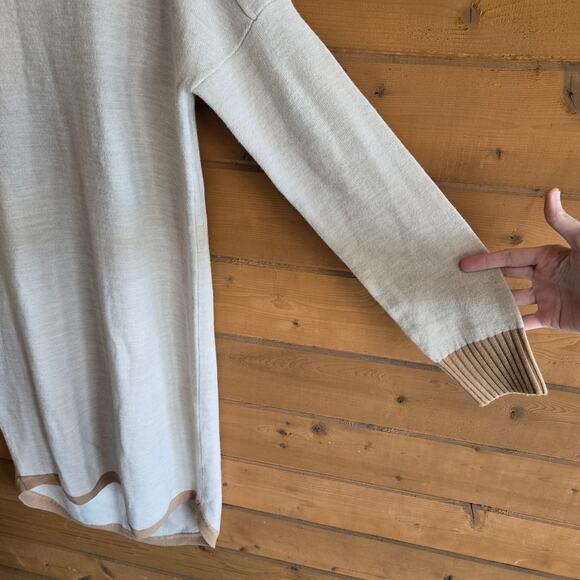 French Connection Long Sleeve Soft Sweater Dress Collared Cuffed Round Hem Small - Picture 3 of 4